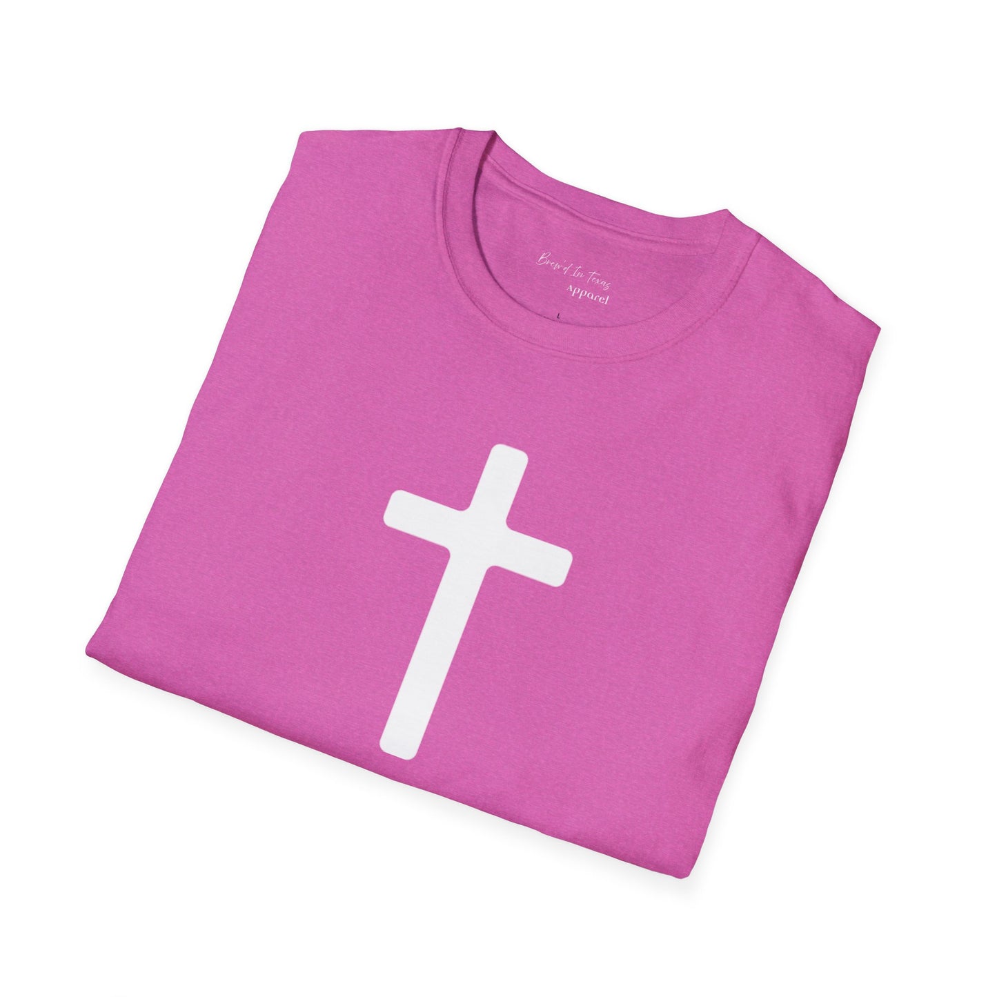 Kingdom Club Unisex Softstyle Cross T-Shirt with Cross & 'Jesus Has My Back' Design