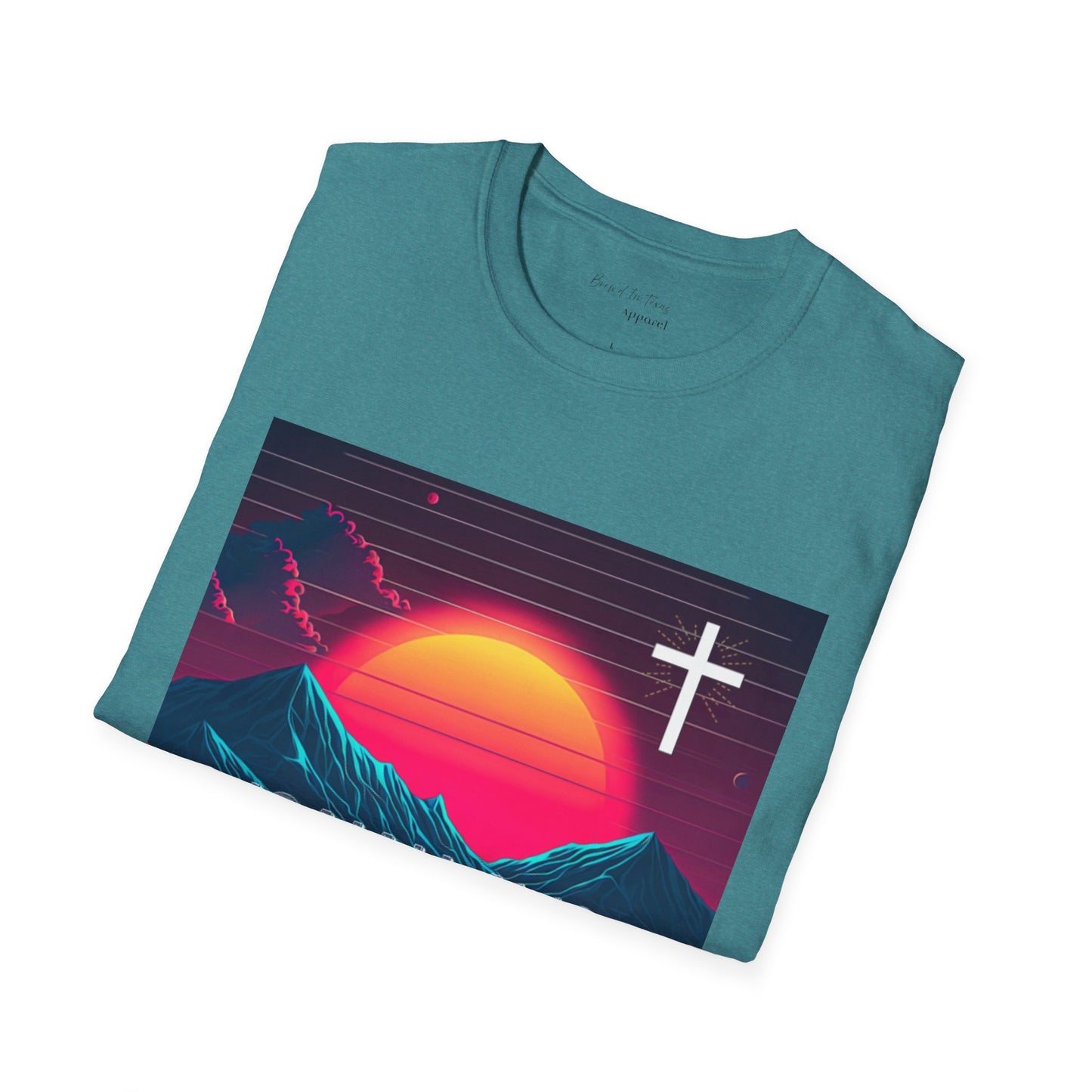 Kingdom Club Isaiah 41:10 Unisex Softstyle T-Shirt - Vibrant Mountain Design