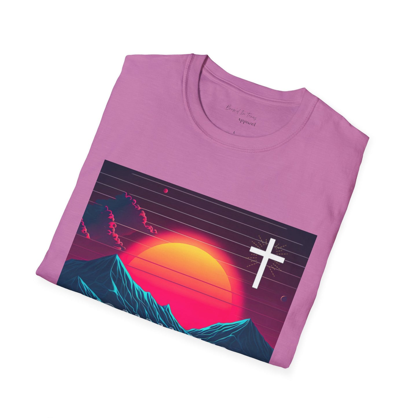 Kingdom Club Isaiah 41:10 Unisex Softstyle T-Shirt - Vibrant Mountain Design
