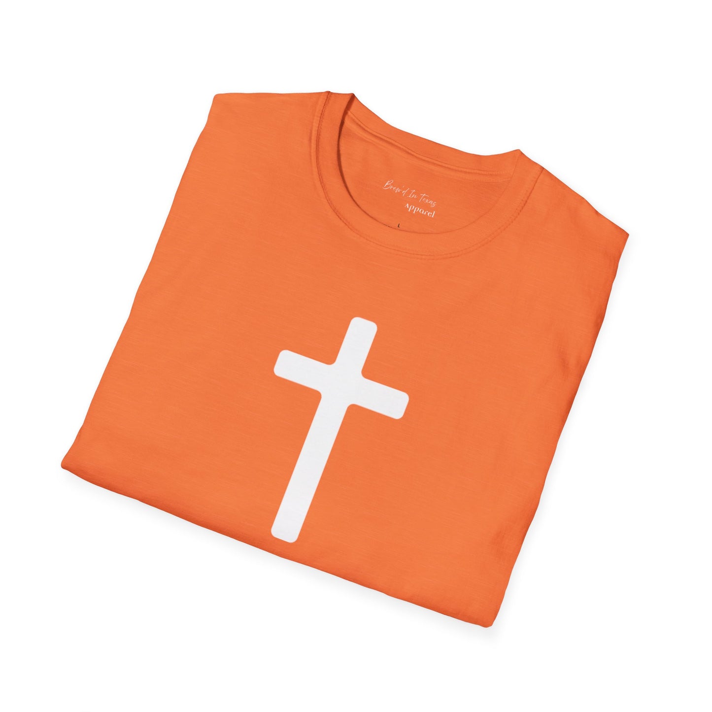 Kingdom Club Unisex Softstyle Cross T-Shirt with Cross & 'Jesus Has My Back' Design