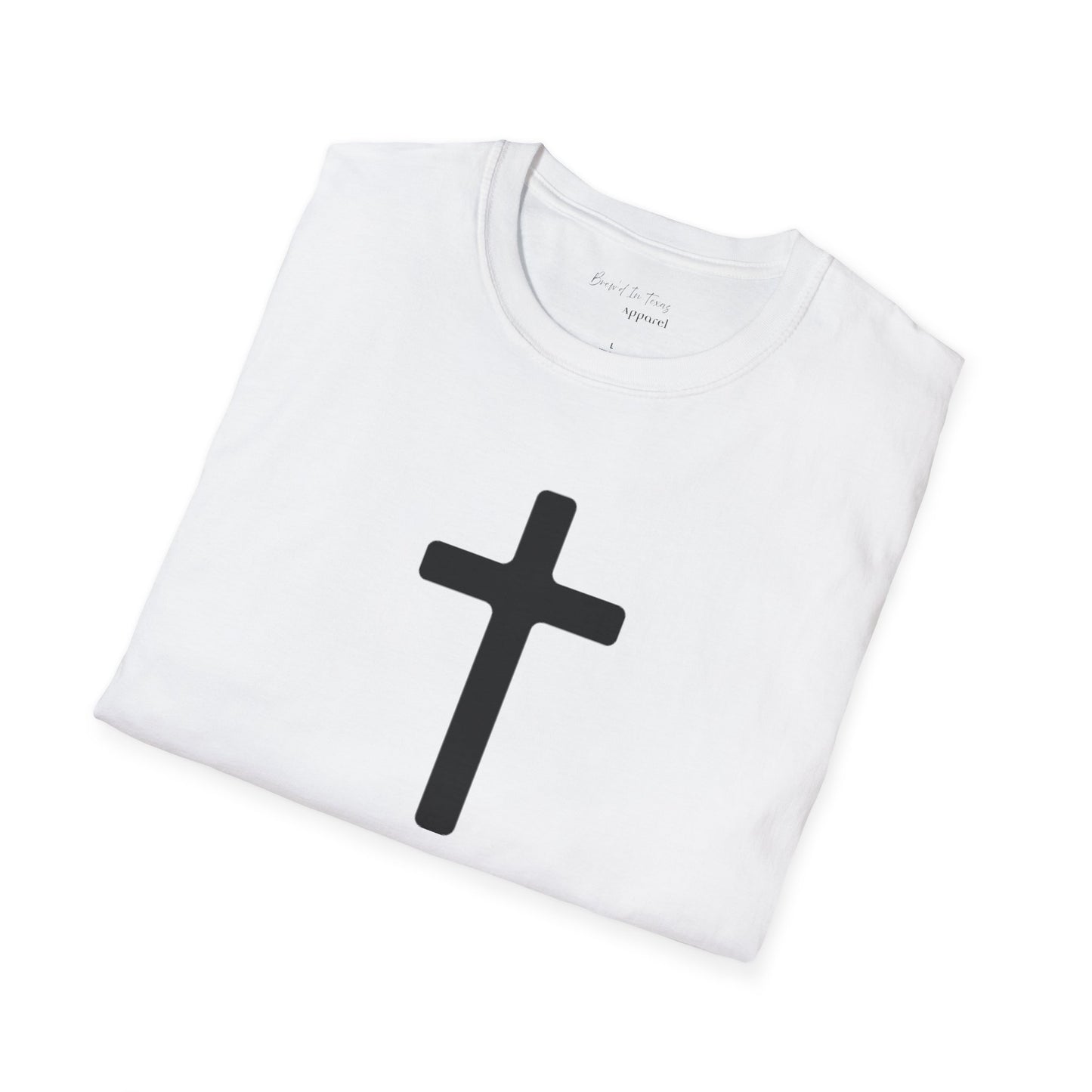 Kingdom Club Unisex Softstyle Cross T-Shirt with Cross & 'Jesus Has My Back' Design