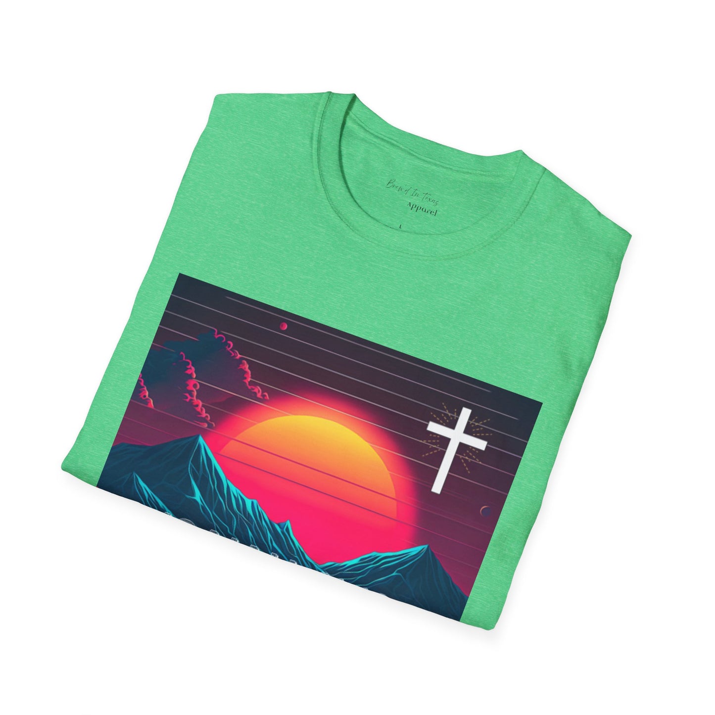 Kingdom Club Isaiah 41:10 Unisex Softstyle T-Shirt - Vibrant Mountain Design