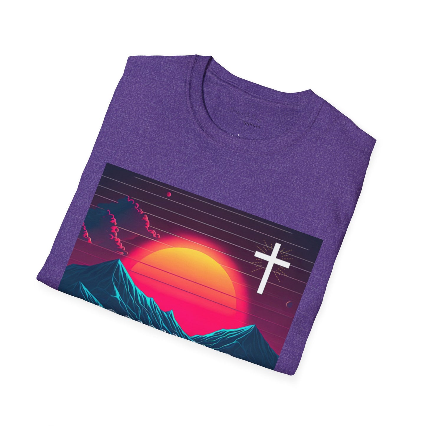 Kingdom Club Isaiah 41:10 Unisex Softstyle T-Shirt - Vibrant Mountain Design