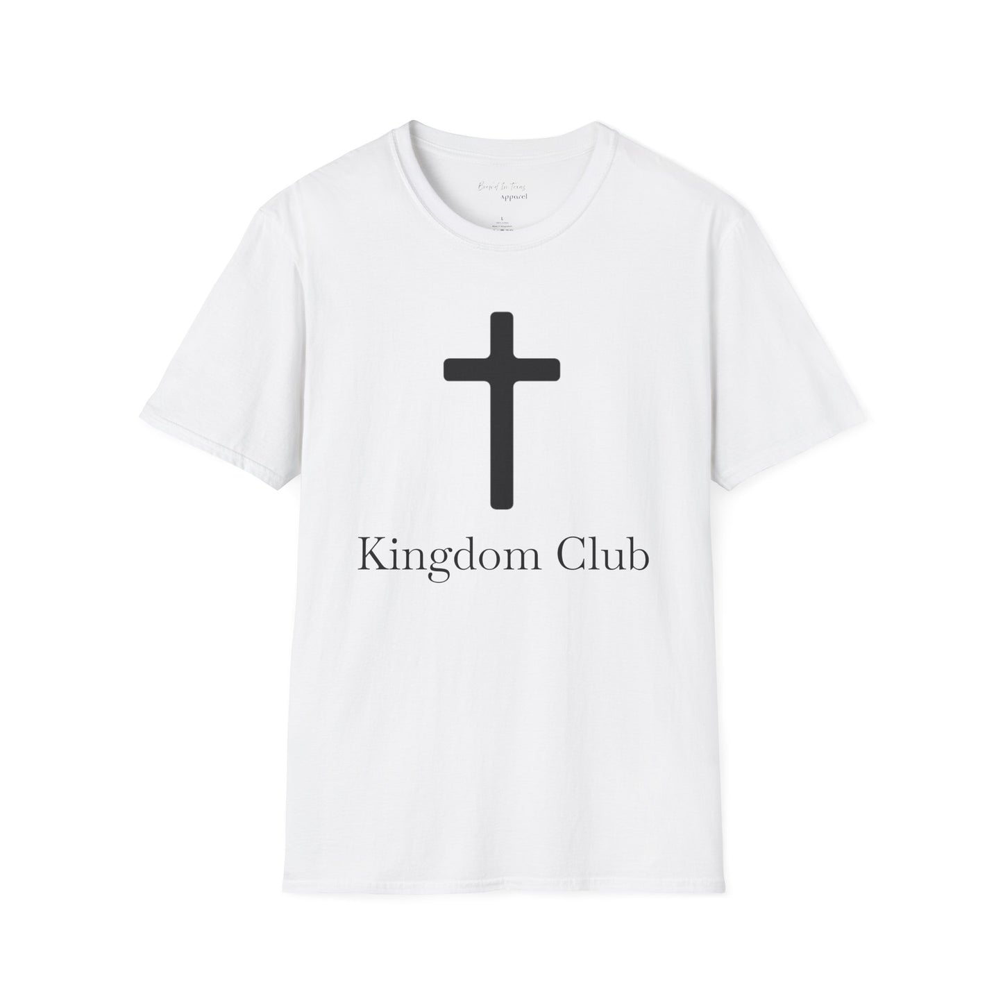 Kingdom Club Unisex Softstyle Cross T-Shirt with Cross & 'Jesus Has My Back' Design