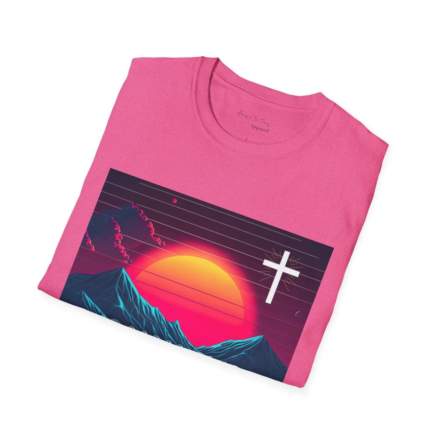 Kingdom Club Isaiah 41:10 Unisex Softstyle T-Shirt - Vibrant Mountain Design