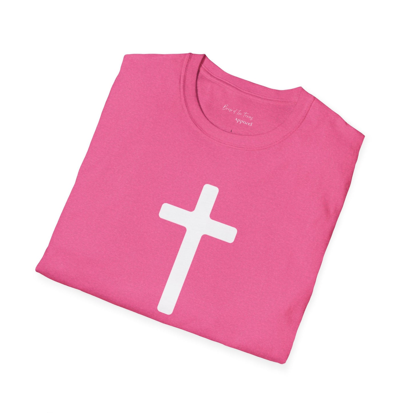 Kingdom Club Unisex Softstyle Cross T-Shirt with Cross & 'Jesus Has My Back' Design