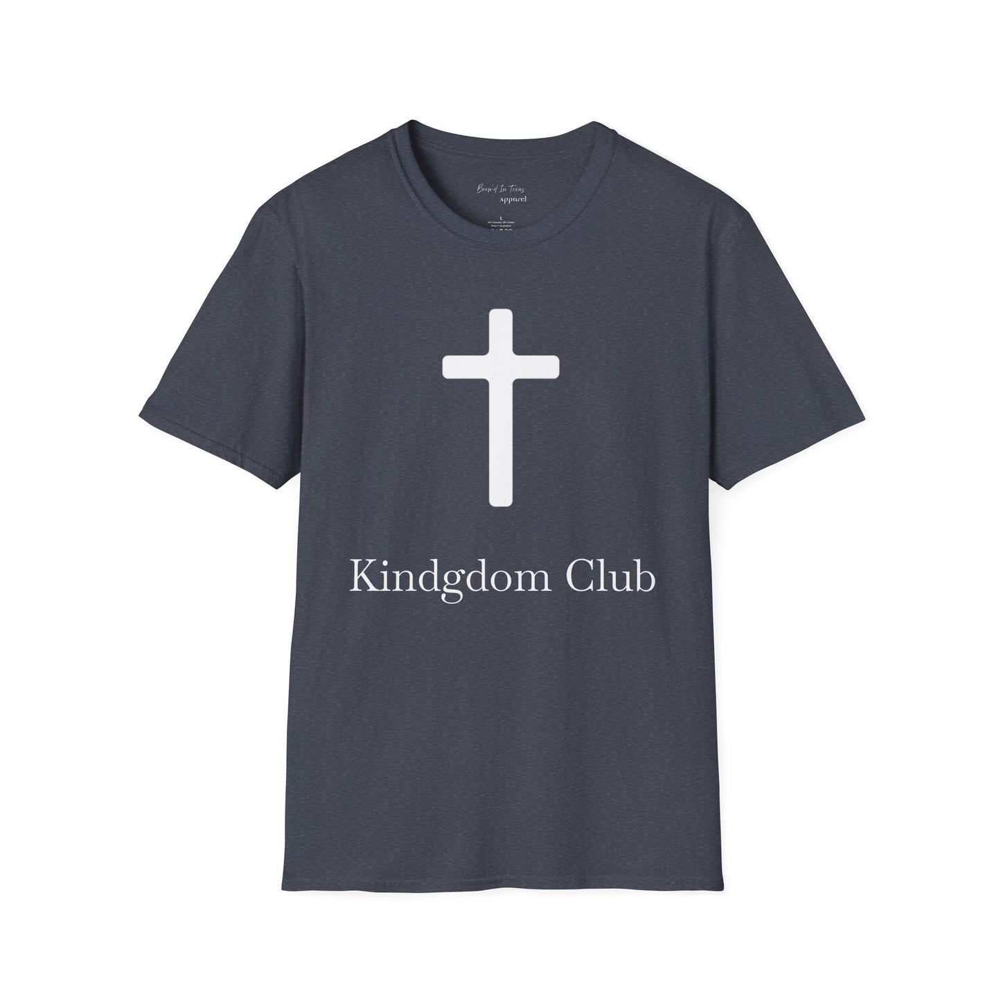 Kingdom Club Unisex Softstyle Cross T-Shirt with Cross & 'Jesus Has My Back' Design