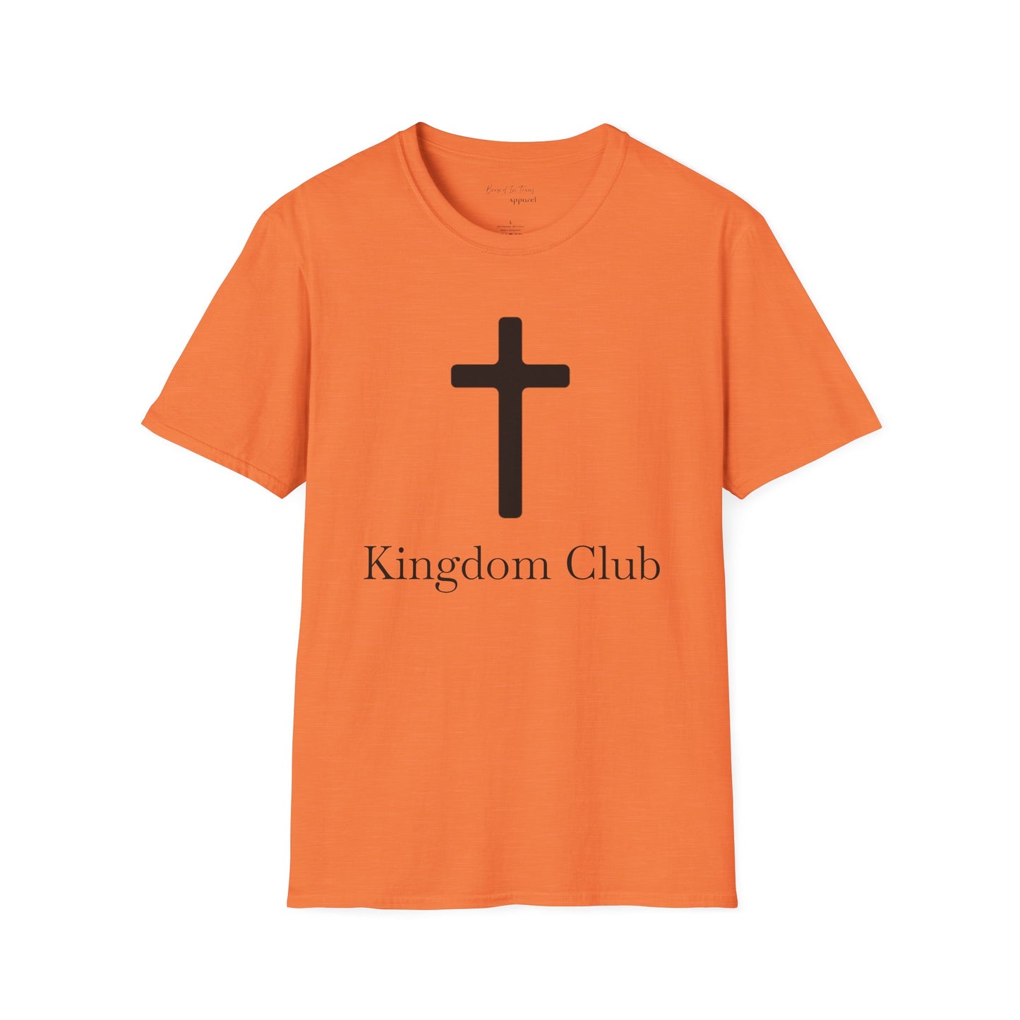 Kingdom Club Unisex Softstyle Cross T-Shirt with Cross & 'Jesus Has My Back' Design