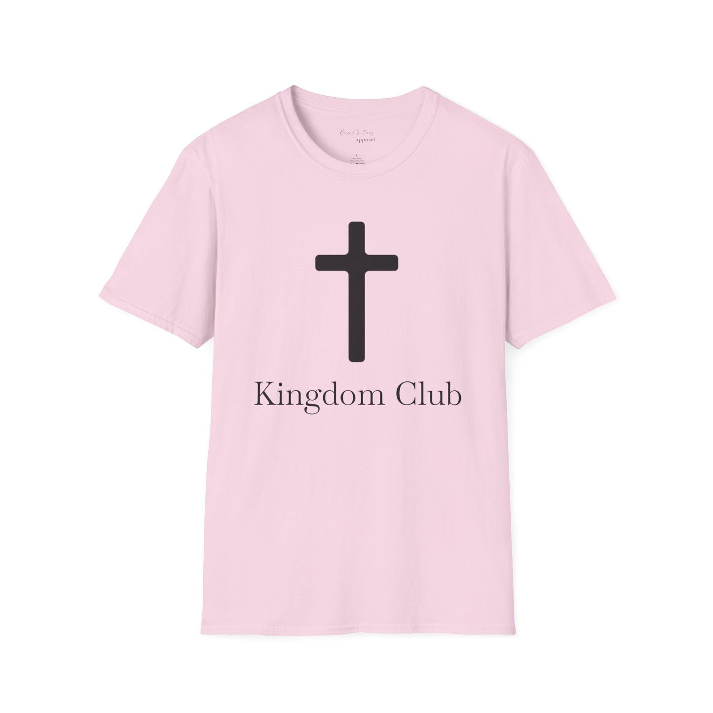 Kingdom Club Unisex Softstyle Cross T-Shirt with Cross & 'Jesus Has My Back' Design