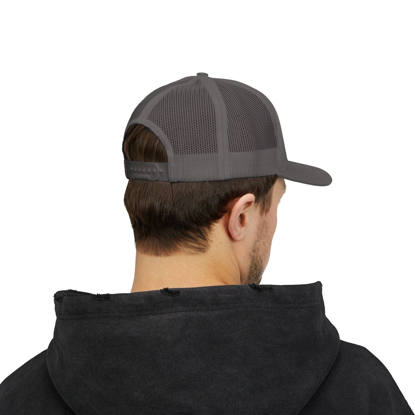 Rodeo Snapback Trucker Cap with Bull Riding Design