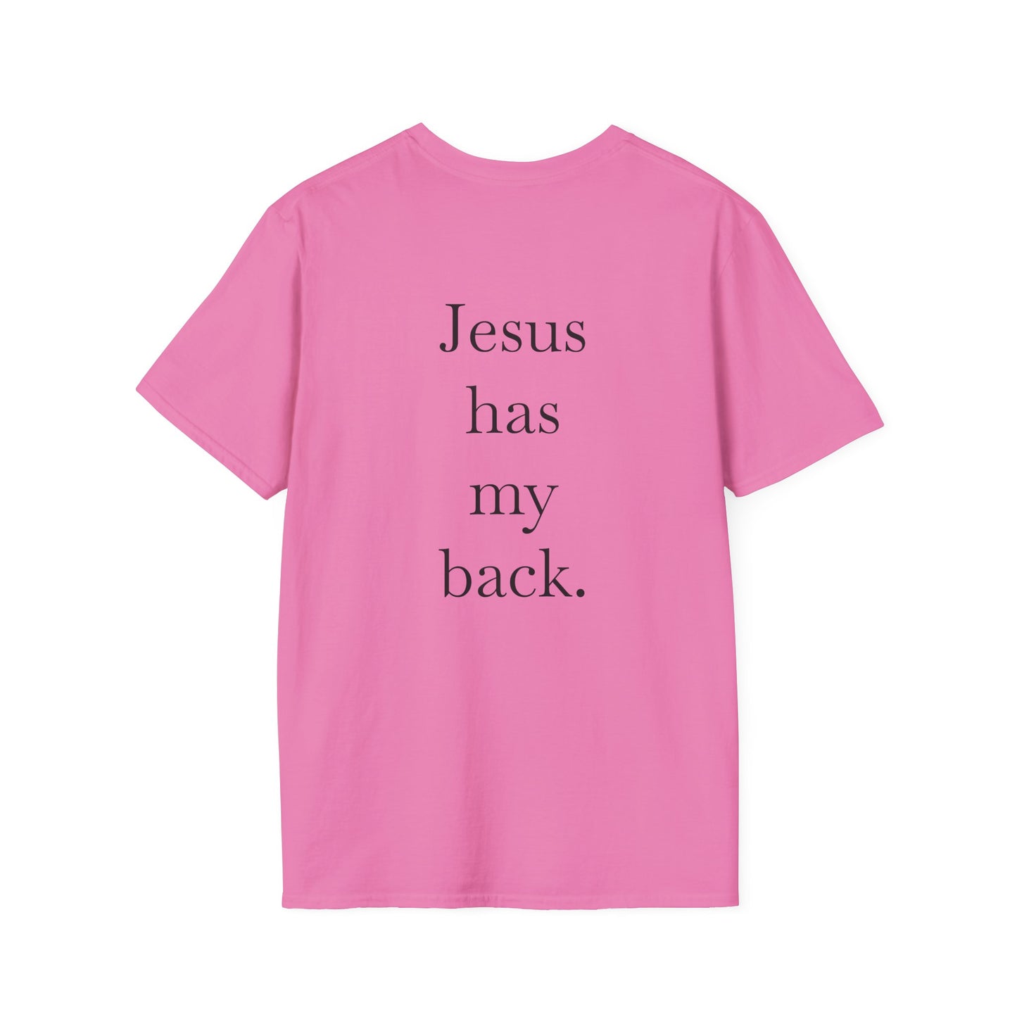 Kingdom Club Unisex Softstyle Cross T-Shirt with Cross & 'Jesus Has My Back' Design