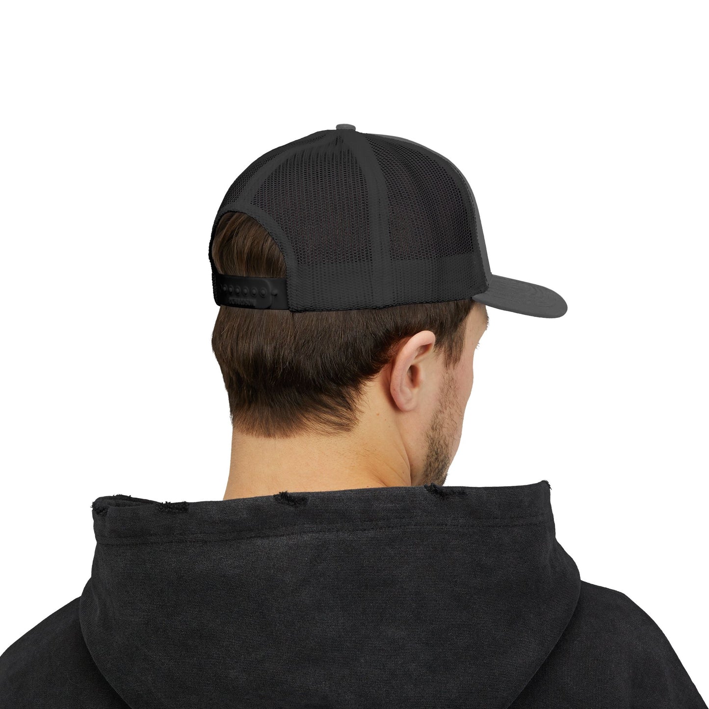 Rodeo Snapback Trucker Cap with Bull Riding Design