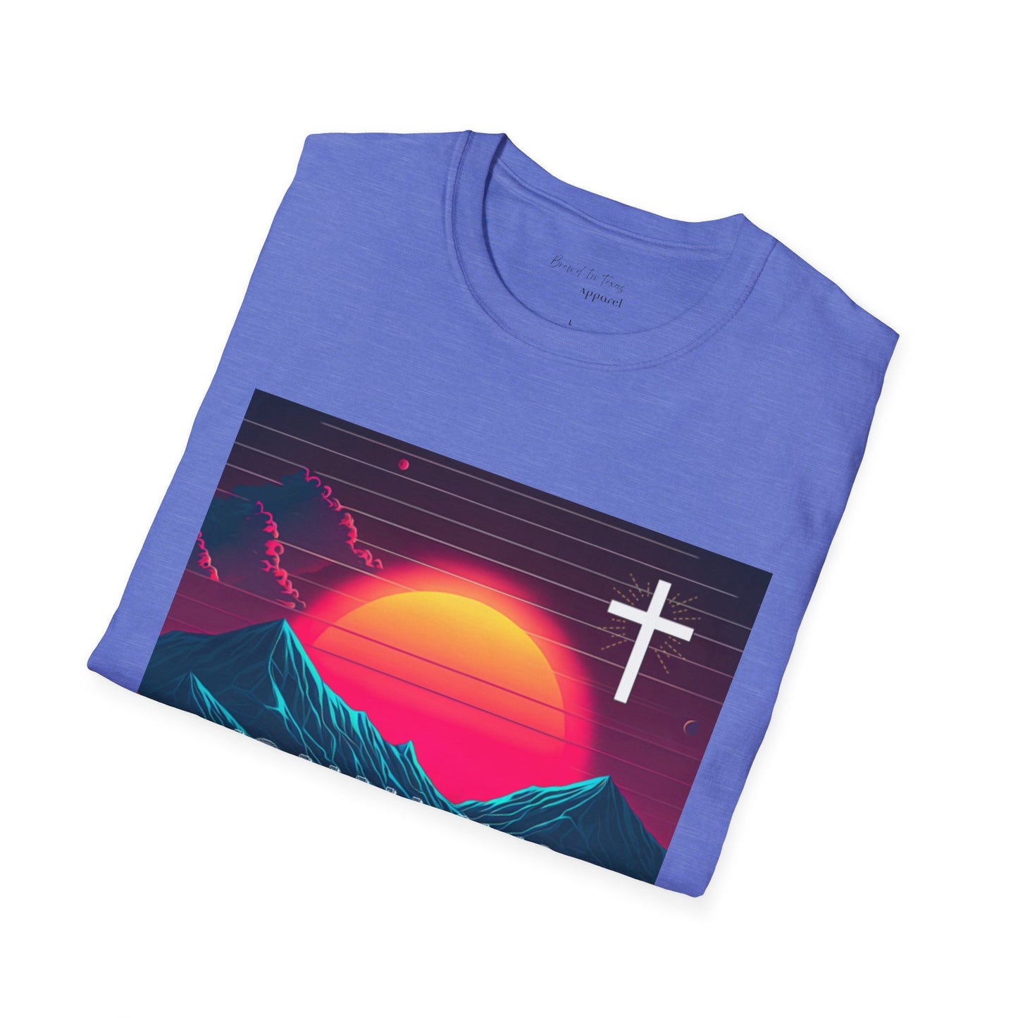 Kingdom Club Isaiah 41:10 Unisex Softstyle T-Shirt - Vibrant Mountain Design