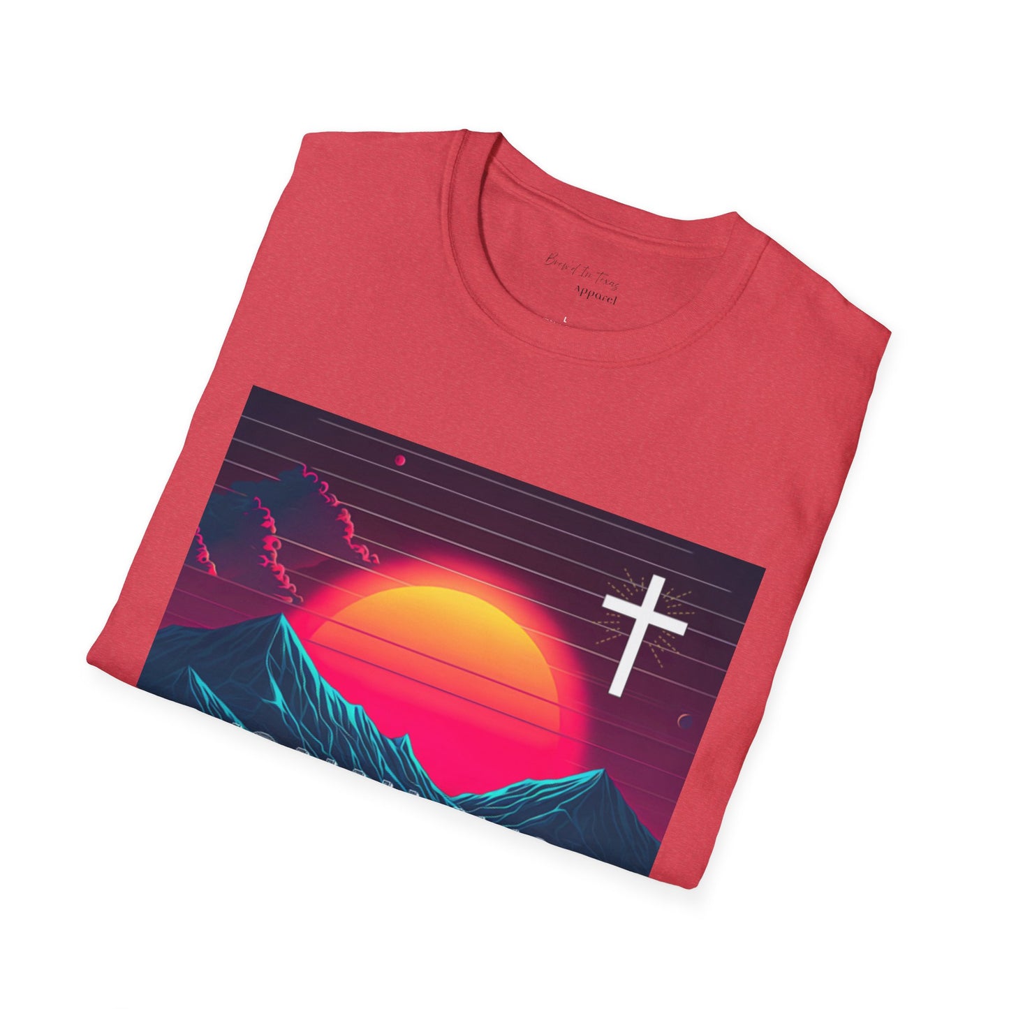 Kingdom Club Isaiah 41:10 Unisex Softstyle T-Shirt - Vibrant Mountain Design