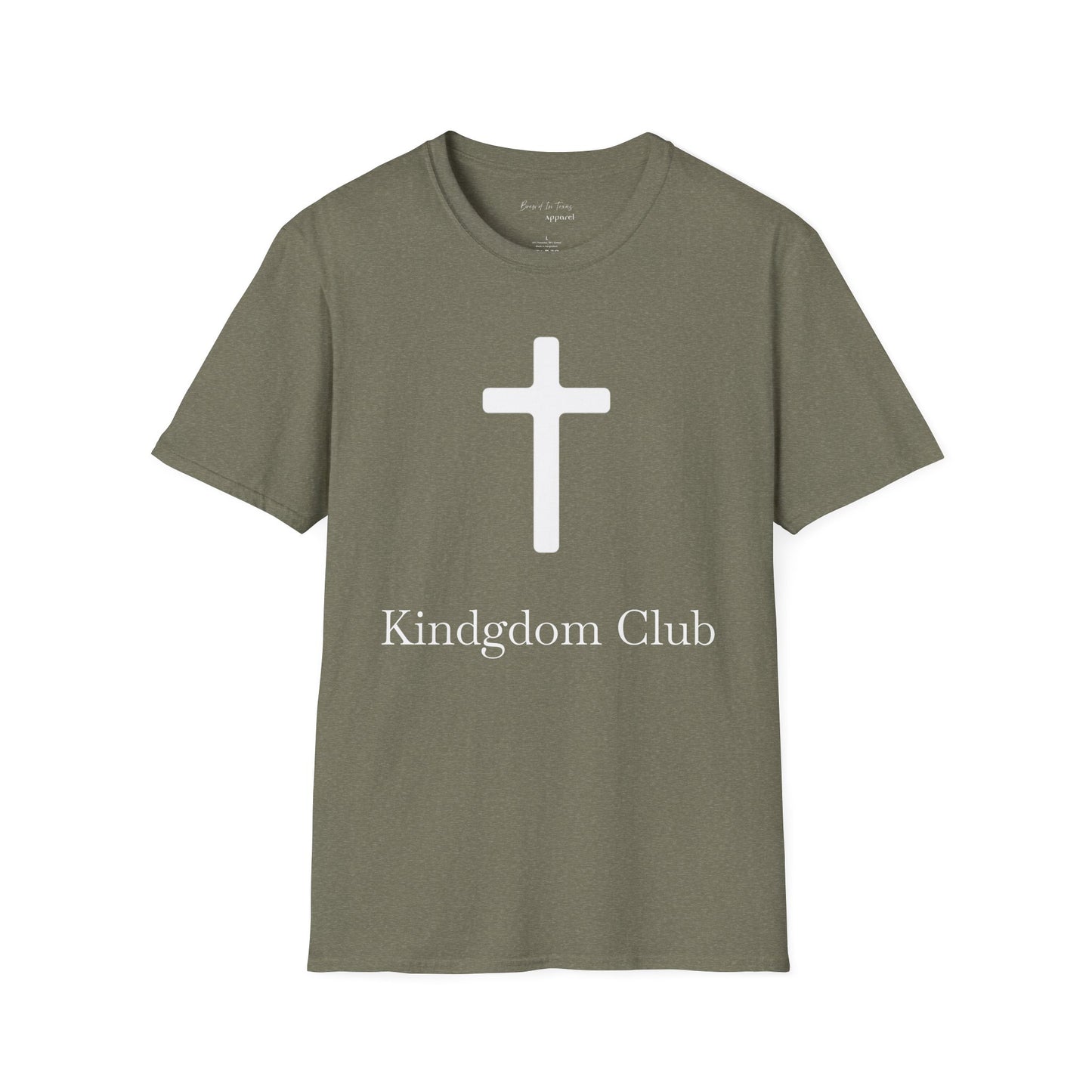 Kingdom Club Unisex Softstyle Cross T-Shirt with Cross & 'Jesus Has My Back' Design