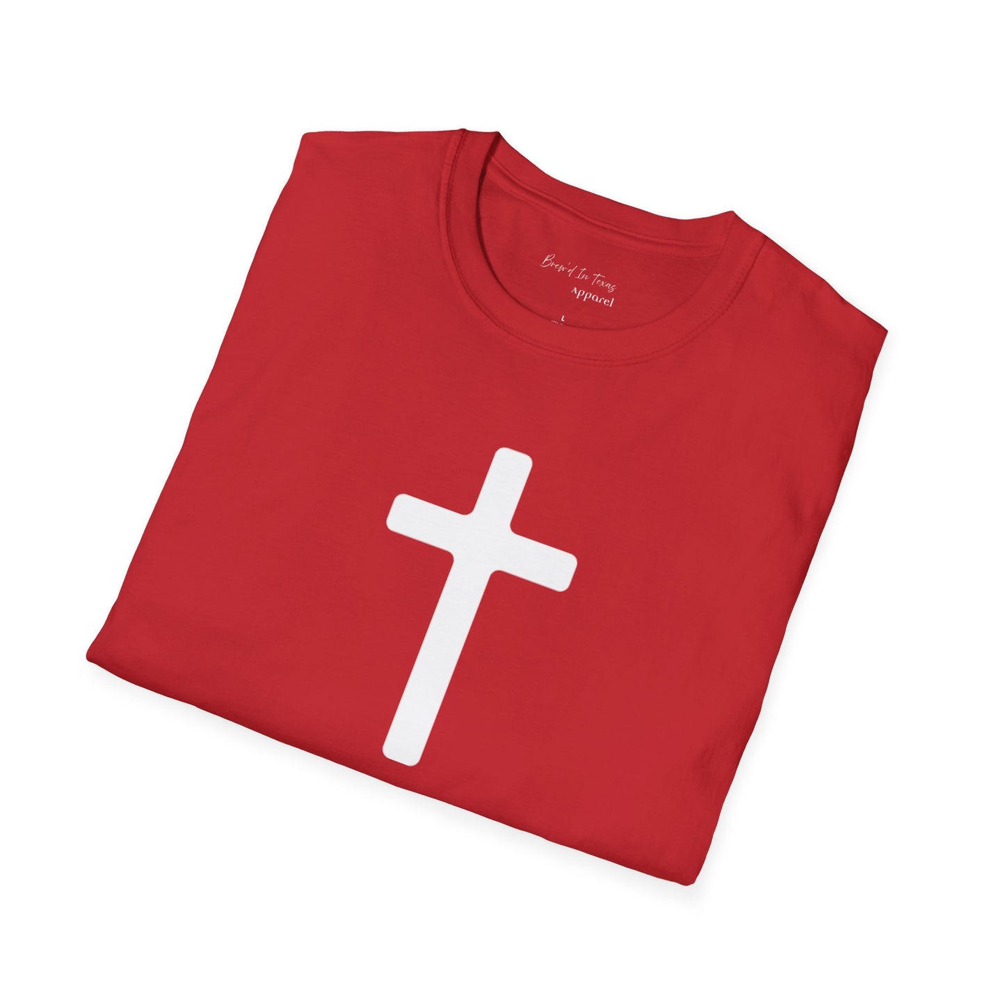 Kingdom Club Unisex Softstyle Cross T-Shirt with Cross & 'Jesus Has My Back' Design