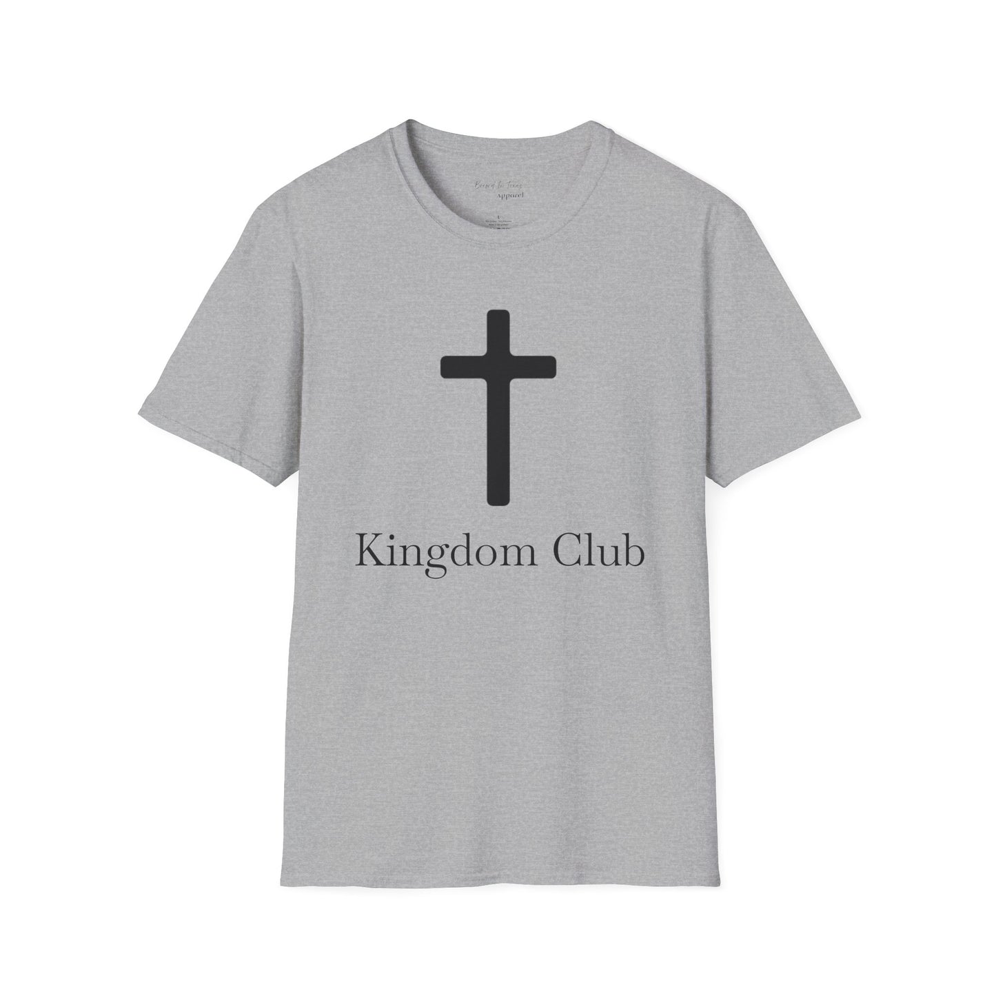 Kingdom Club Unisex Softstyle Cross T-Shirt with Cross & 'Jesus Has My Back' Design