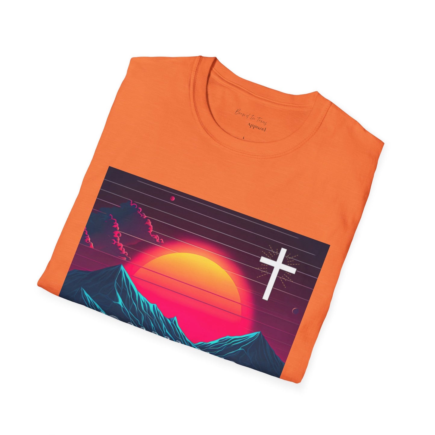Kingdom Club Isaiah 41:10 Unisex Softstyle T-Shirt - Vibrant Mountain Design