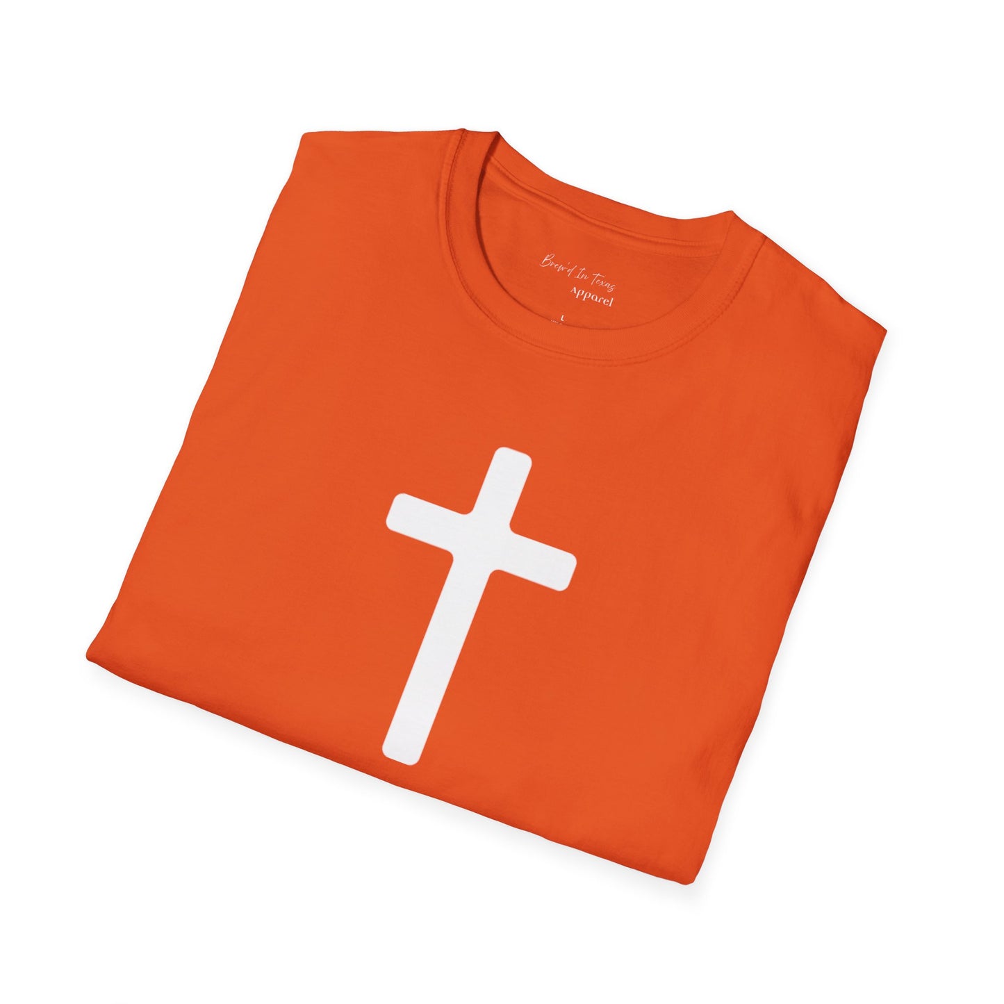 Kingdom Club Unisex Softstyle Cross T-Shirt with Cross & 'Jesus Has My Back' Design