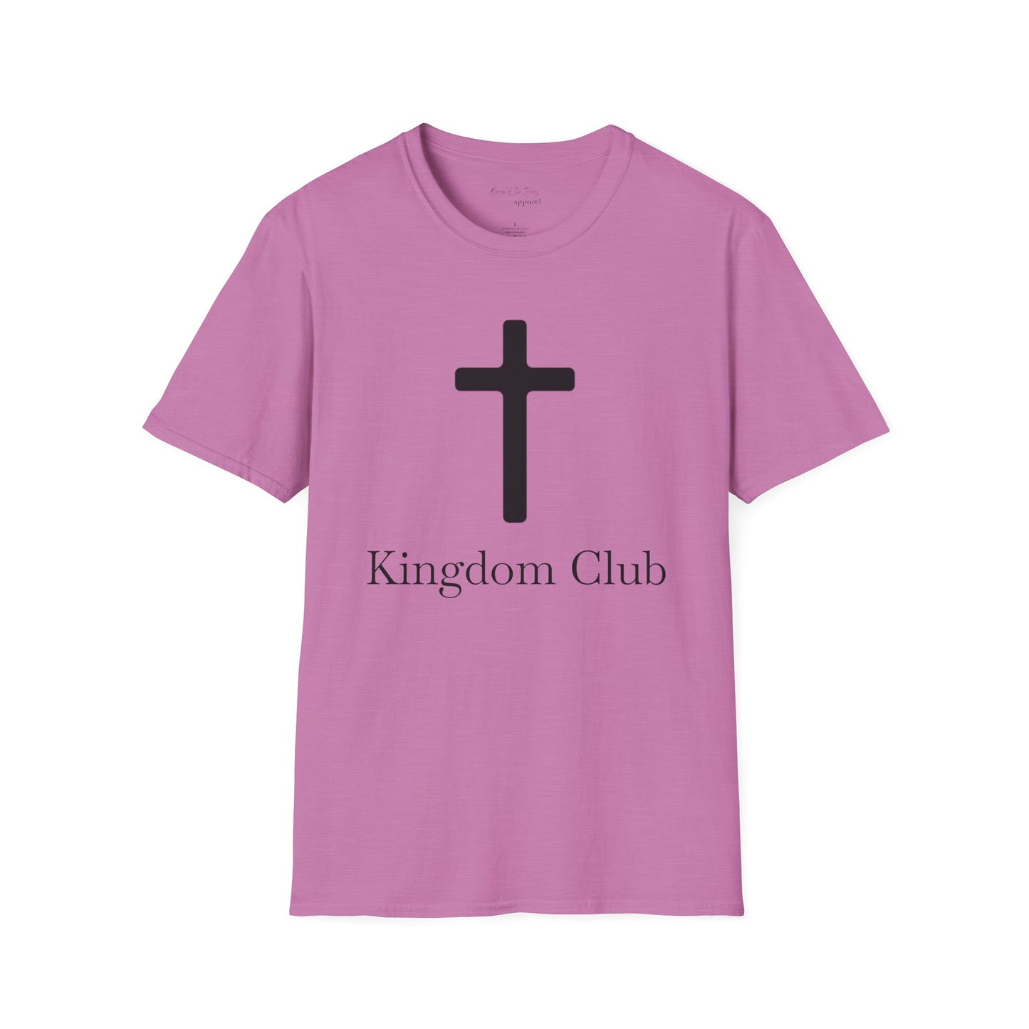 Kingdom Club Unisex Softstyle Cross T-Shirt with Cross & 'Jesus Has My Back' Design
