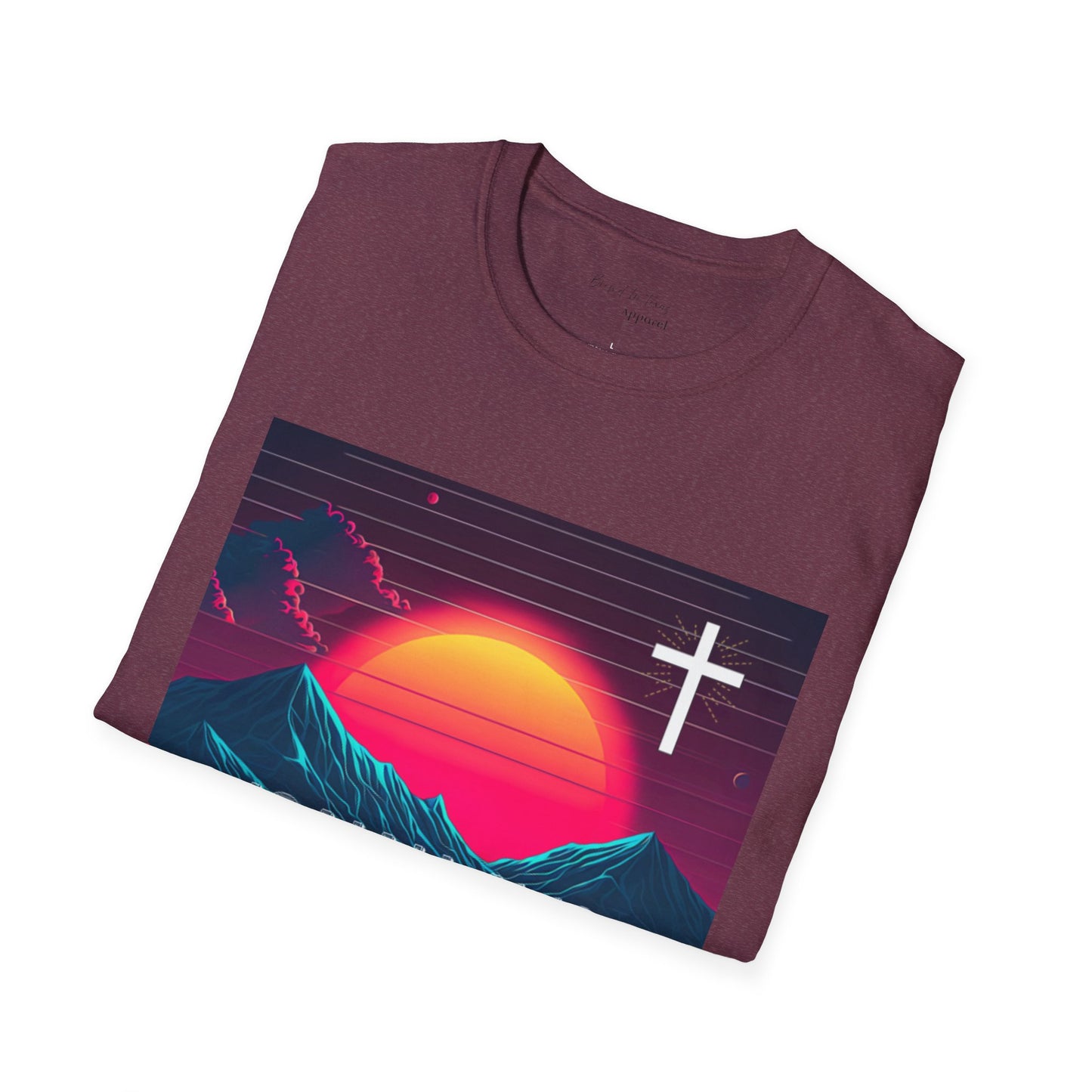 Kingdom Club Isaiah 41:10 Unisex Softstyle T-Shirt - Vibrant Mountain Design