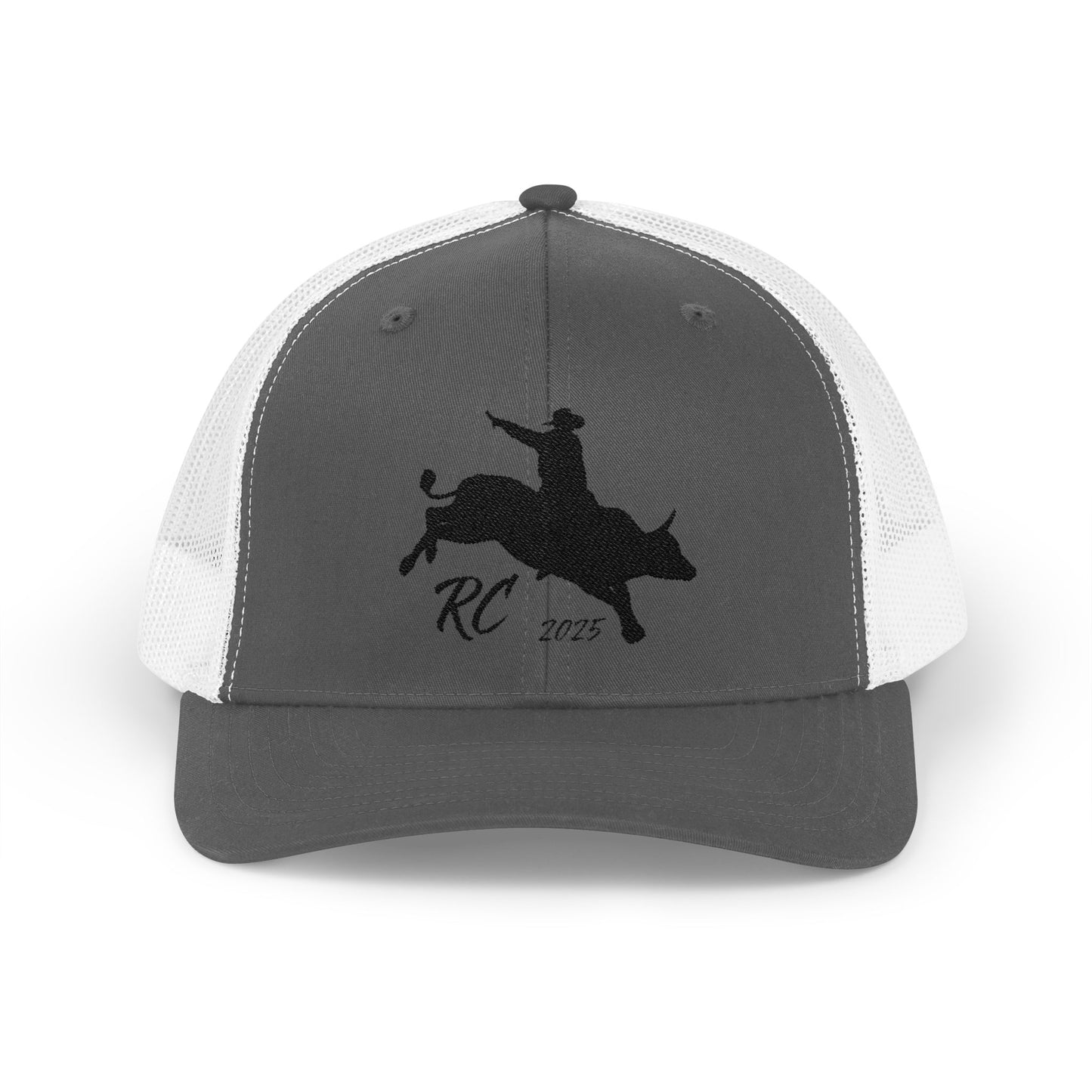 Rodeo Snapback Trucker Cap with Bull Riding Design