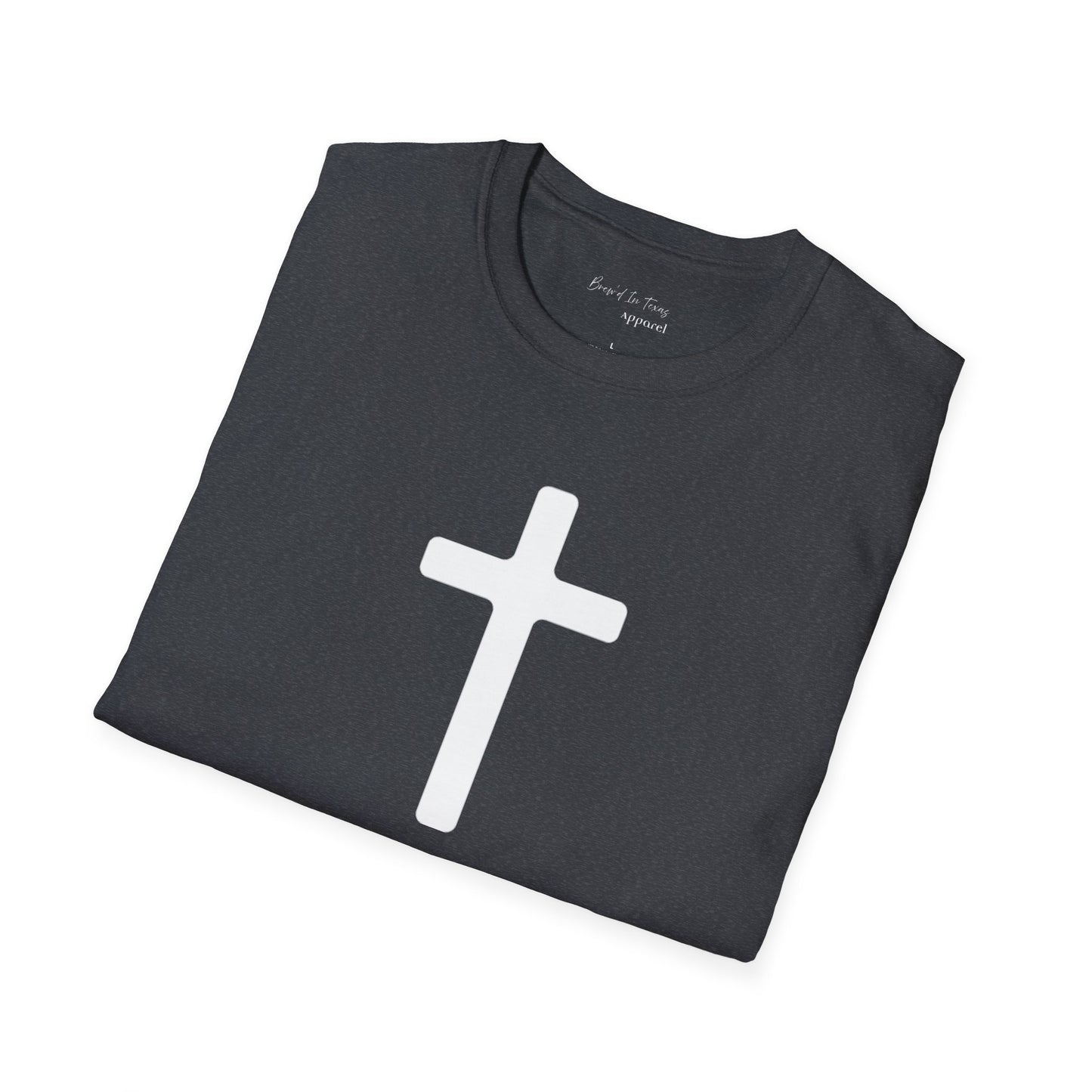 Kingdom Club Unisex Softstyle Cross T-Shirt with Cross & 'Jesus Has My Back' Design