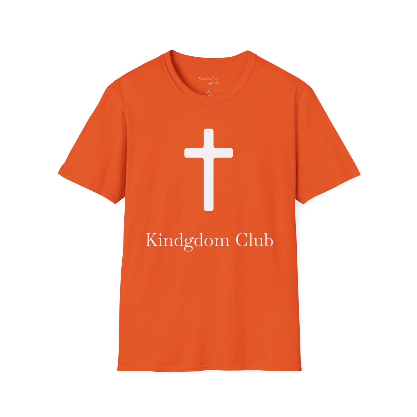 Kingdom Club Unisex Softstyle Cross T-Shirt with Cross & 'Jesus Has My Back' Design