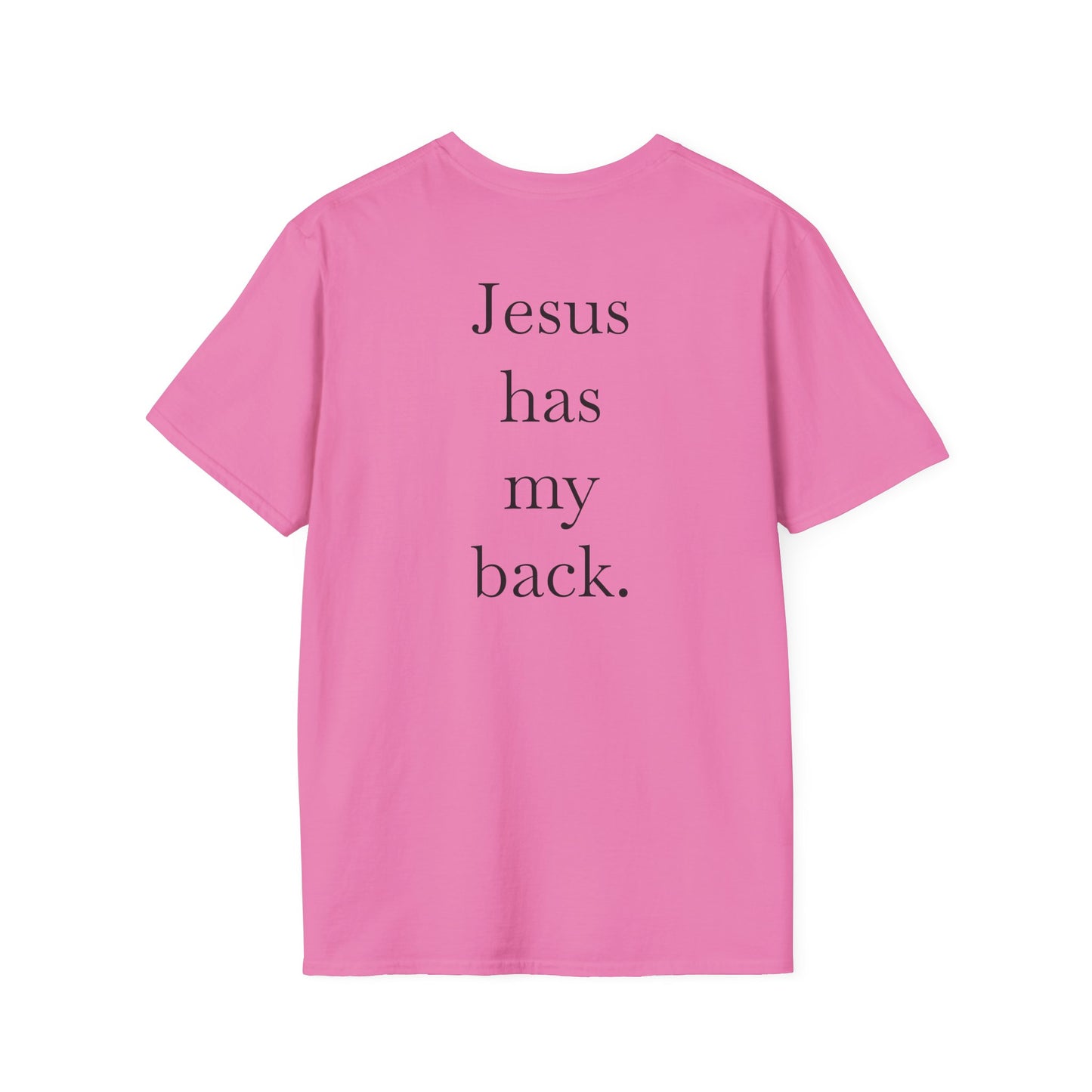 Kingdom Club Unisex Softstyle Cross T-Shirt with Cross & 'Jesus Has My Back' Design