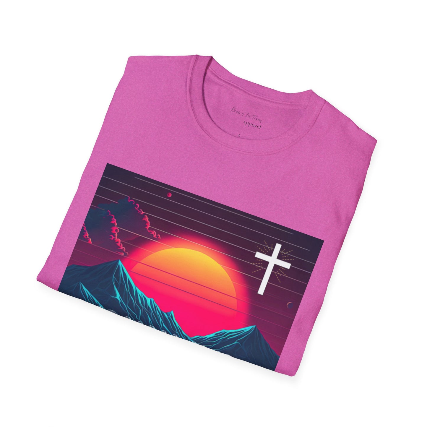 Kingdom Club Isaiah 41:10 Unisex Softstyle T-Shirt - Vibrant Mountain Design