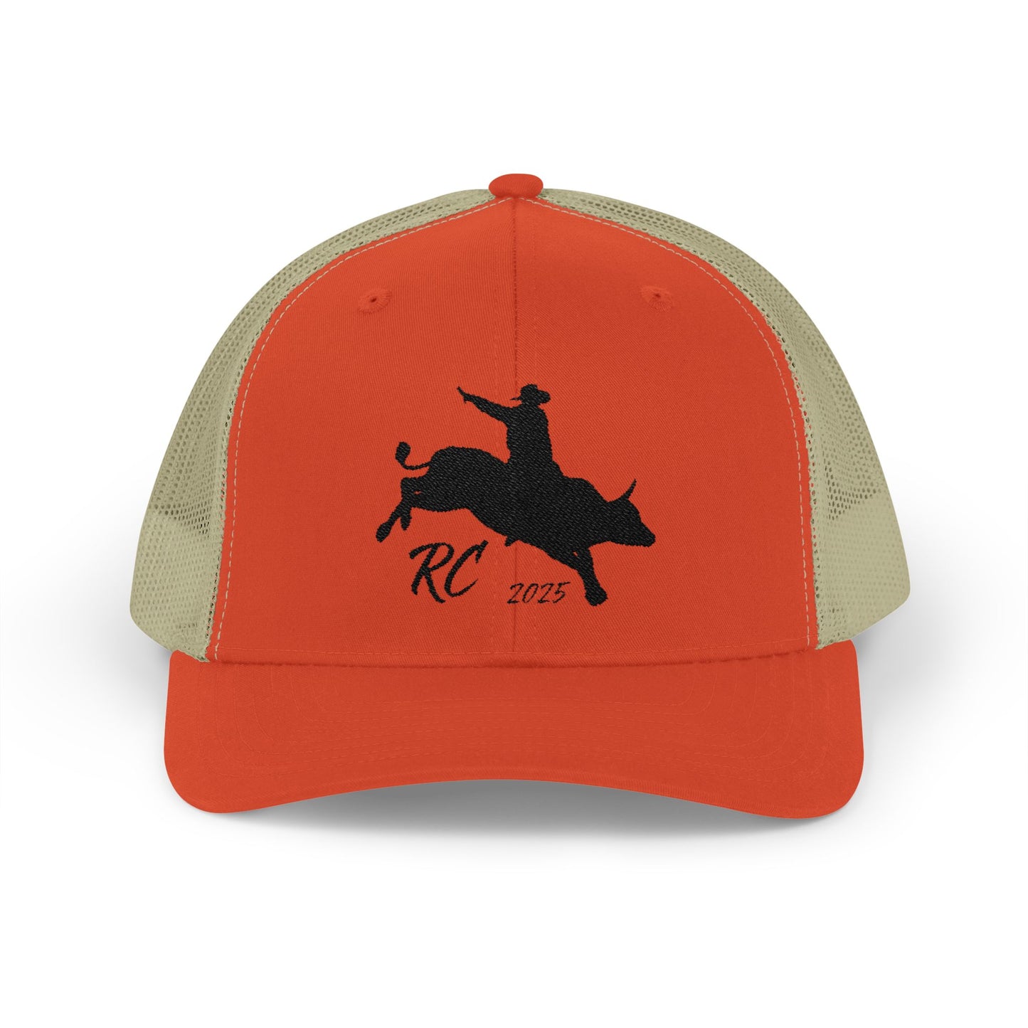 Rodeo Snapback Trucker Cap with Bull Riding Design