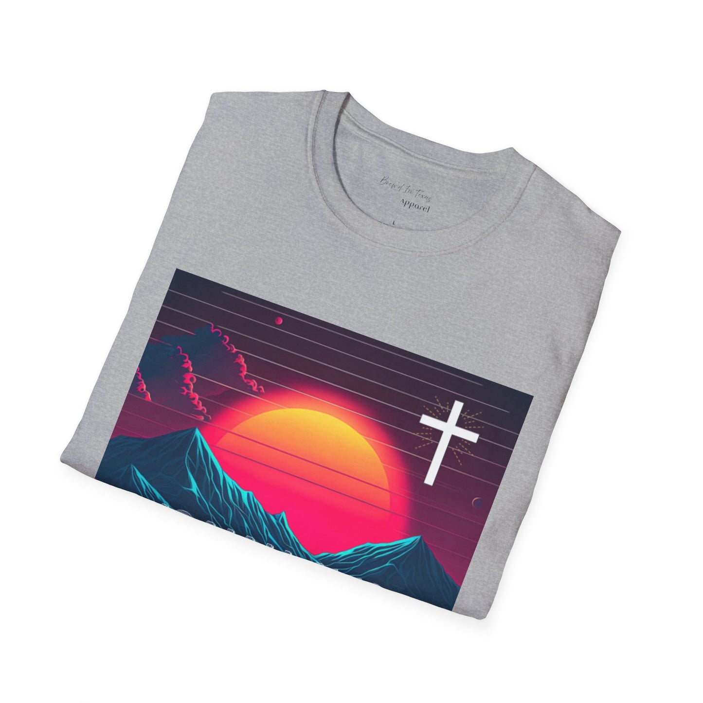 Kingdom Club Isaiah 41:10 Unisex Softstyle T-Shirt - Vibrant Mountain Design