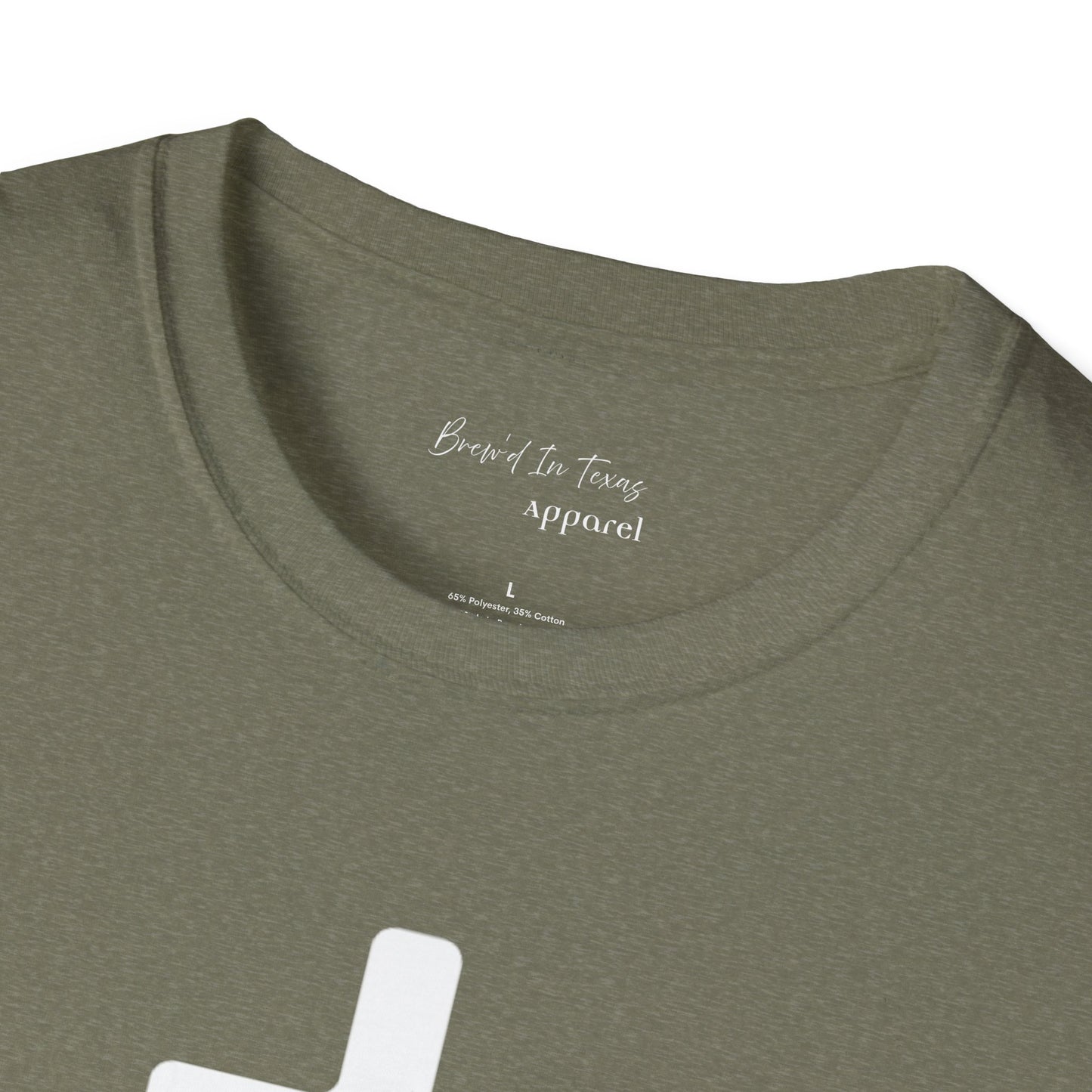 Kingdom Club Unisex Softstyle Cross T-Shirt with Cross & 'Jesus Has My Back' Design