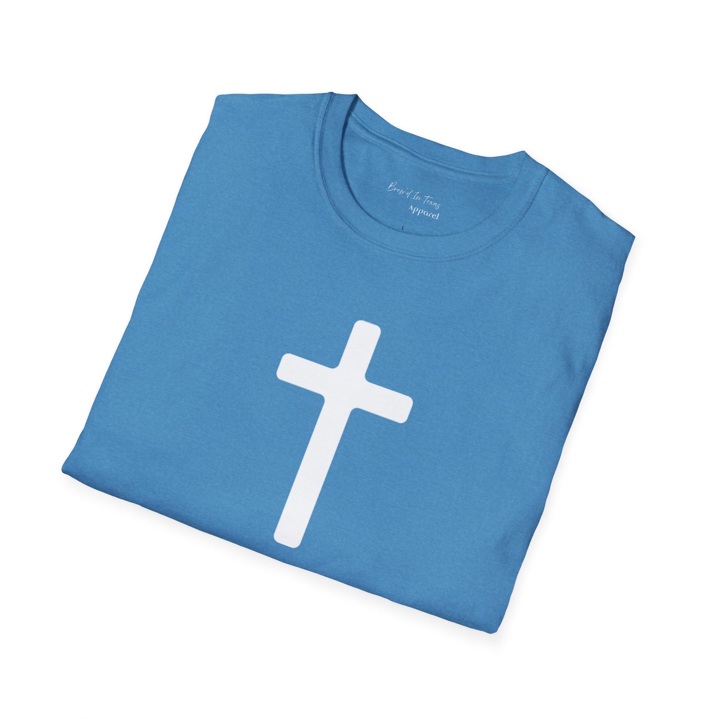 Kingdom Club Unisex Softstyle Cross T-Shirt with Cross & 'Jesus Has My Back' Design