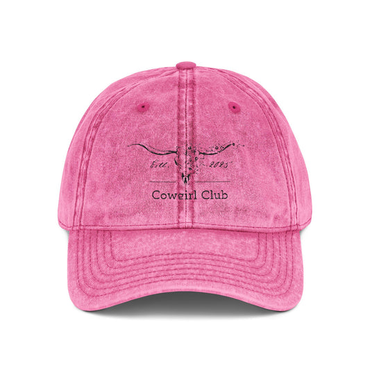 Cowgirl Club Vintage Cap