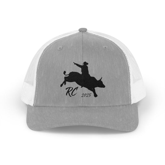 Rodeo Snapback Trucker Cap with Bull Riding Design