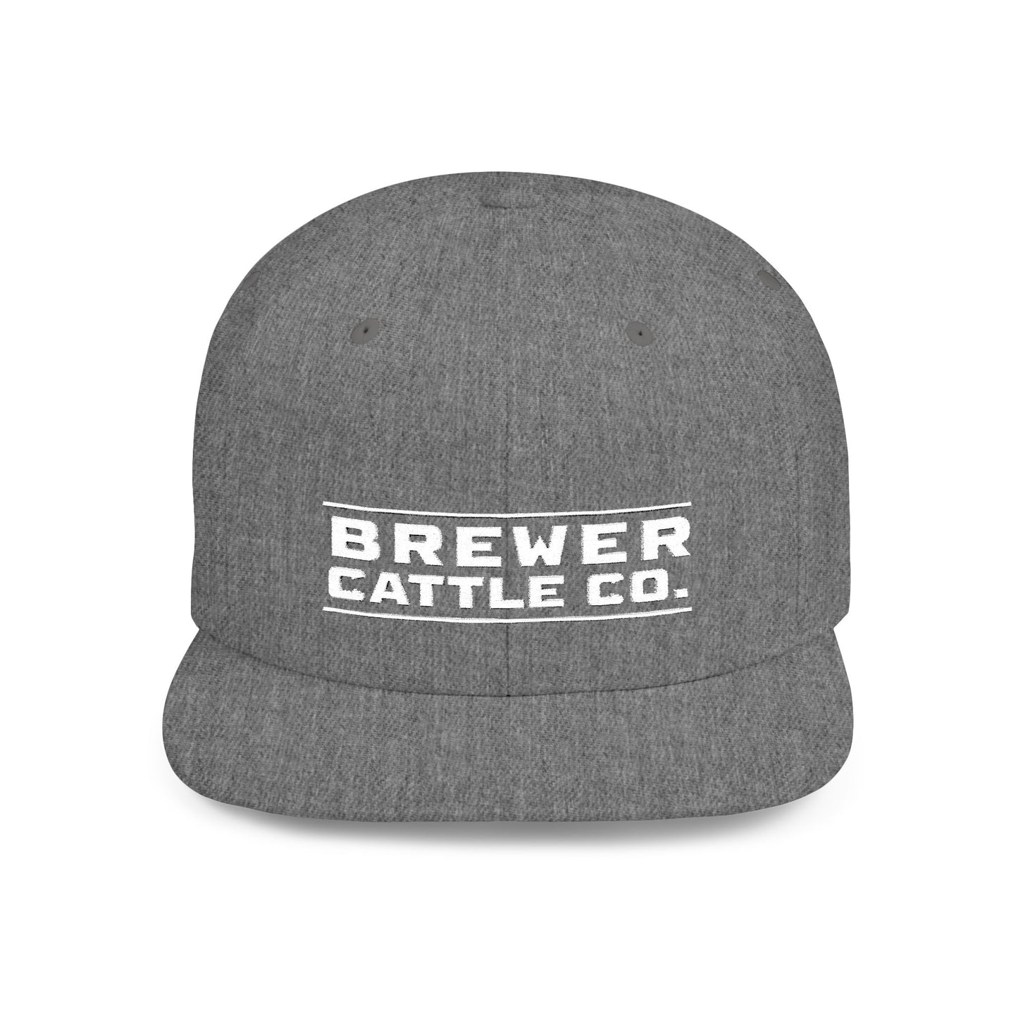 Brew'd In Texas Brewer Cattle Co. Flat Bill Snapback Hat