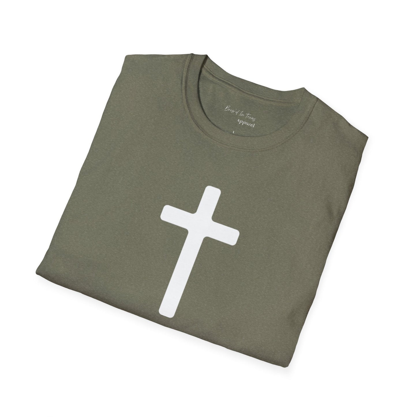 Kingdom Club Unisex Softstyle Cross T-Shirt with Cross & 'Jesus Has My Back' Design