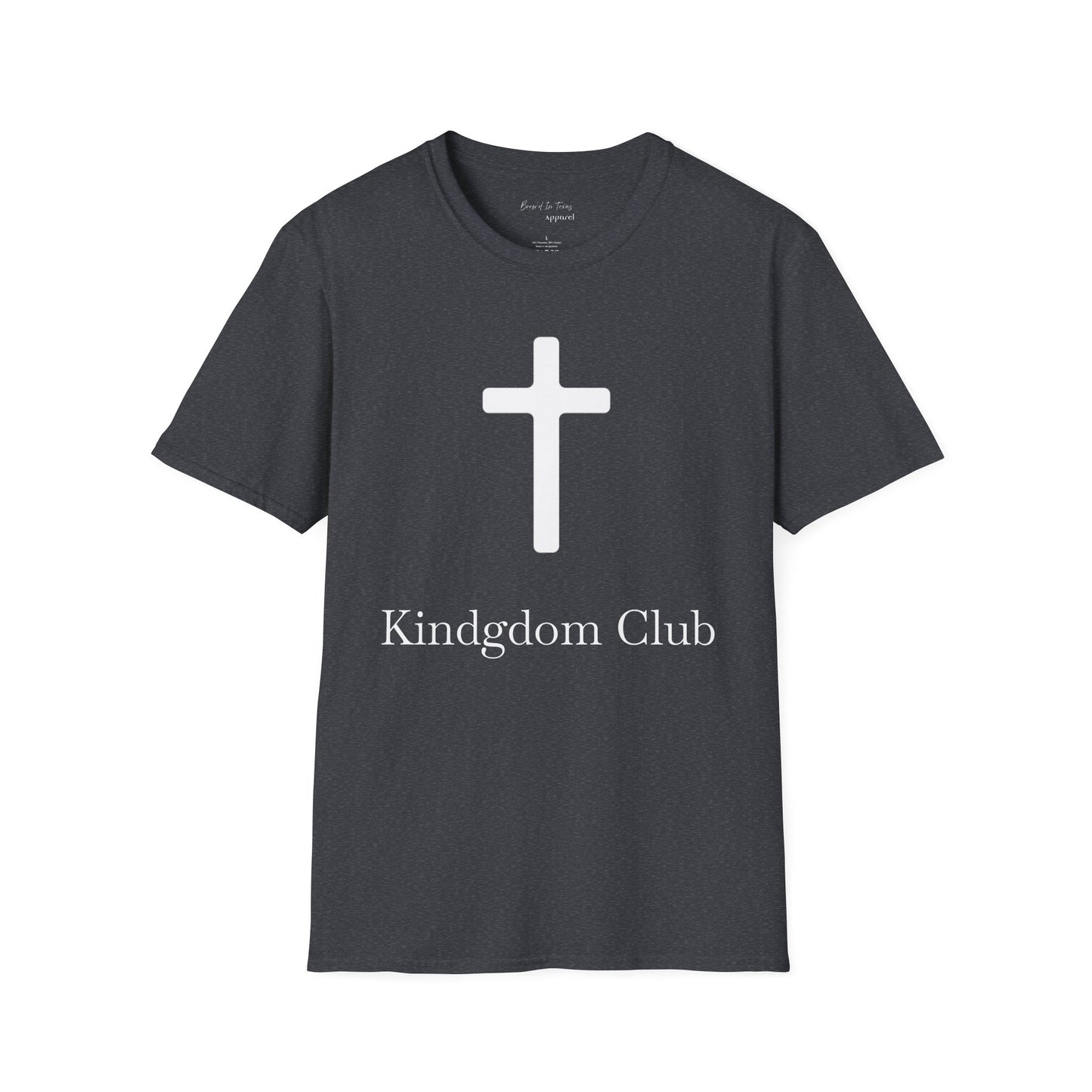 Kingdom Club Unisex Softstyle Cross T-Shirt with Cross & 'Jesus Has My Back' Design