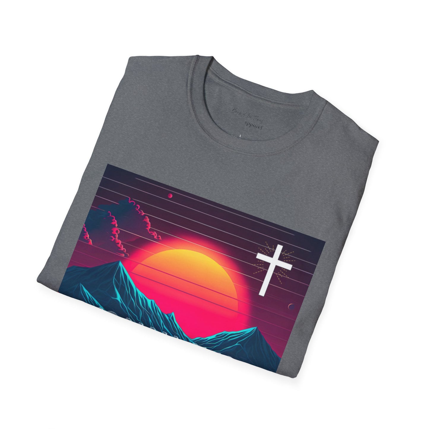 Kingdom Club Isaiah 41:10 Unisex Softstyle T-Shirt - Vibrant Mountain Design