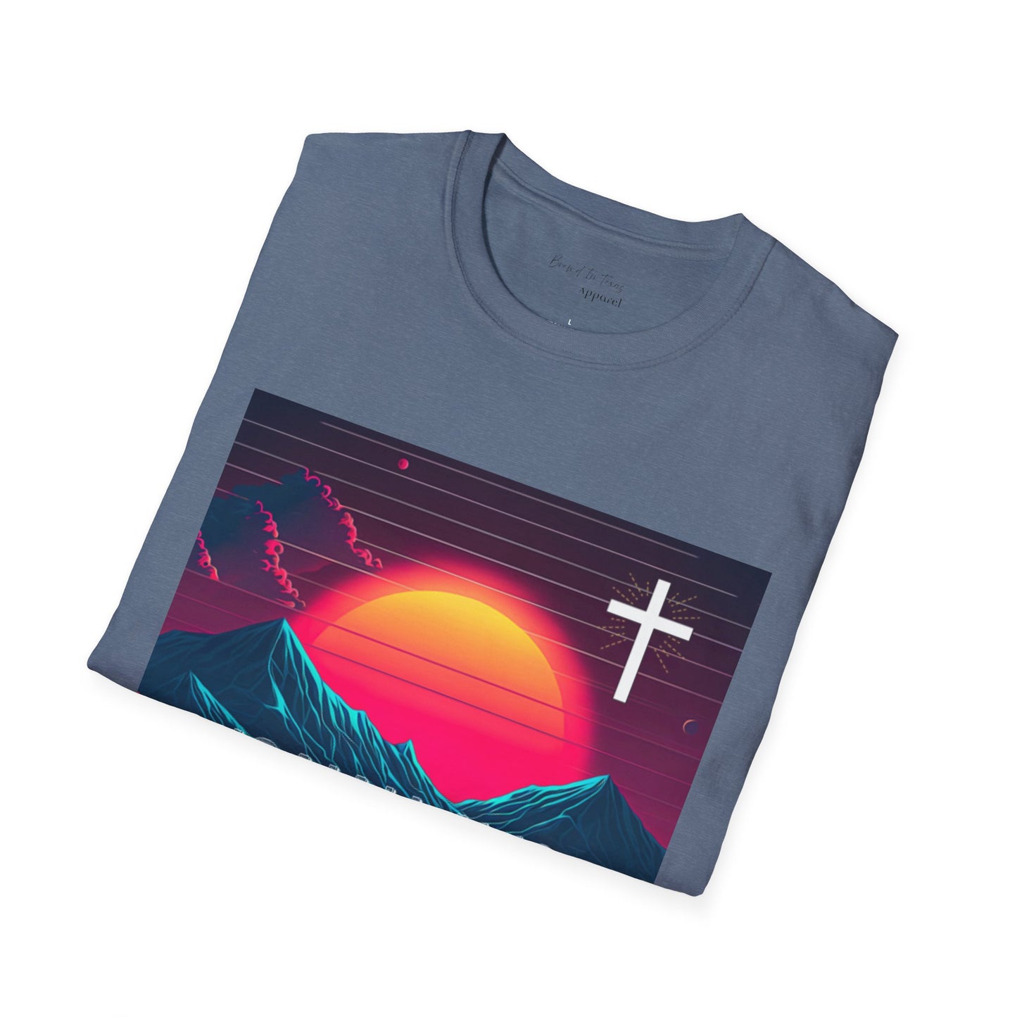 Kingdom Club Isaiah 41:10 Unisex Softstyle T-Shirt - Vibrant Mountain Design