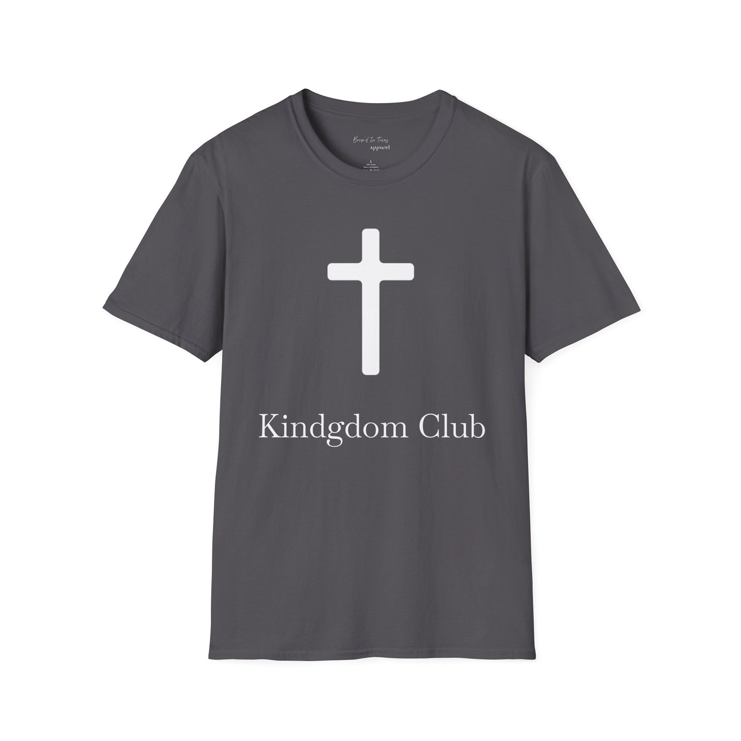 Kingdom Club Unisex Softstyle Cross T-Shirt with Cross & 'Jesus Has My Back' Design